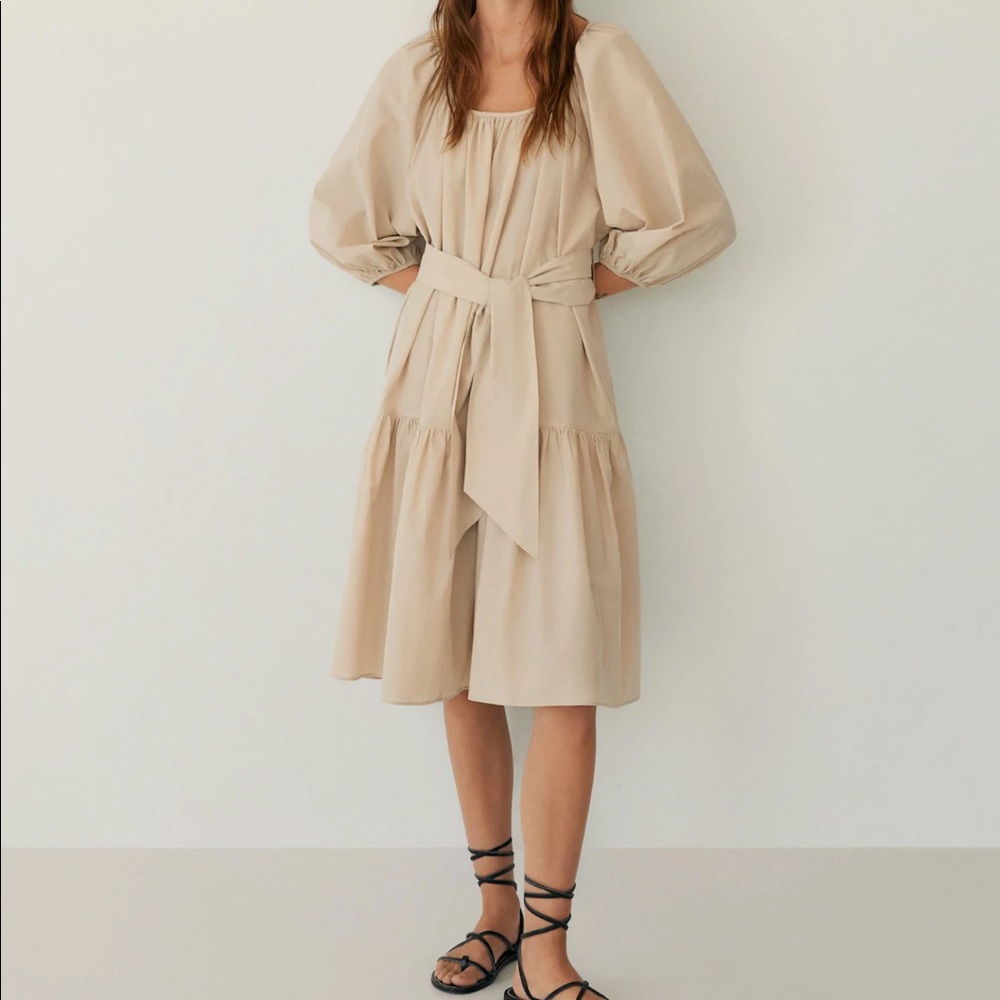 Mango puffy sleeves dress bloggers fav - Picture 7 of 9